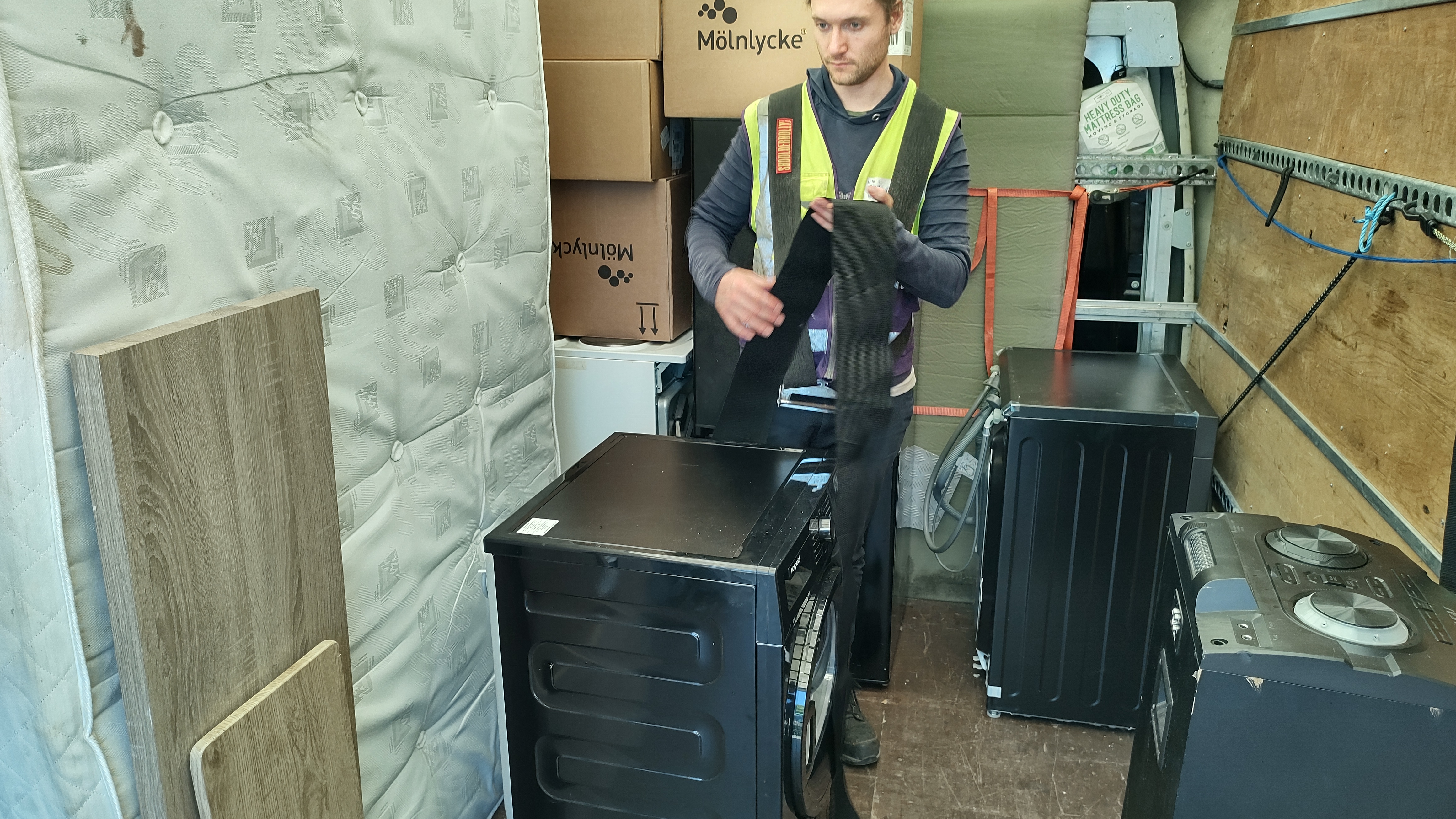Removals team with van in Bath